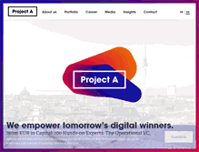 Tablet Screenshot of project-a.com